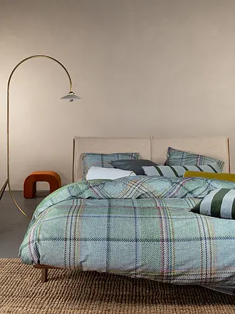 ESSENZA | Twill Bettwäsche 70x90cm / 140x200cm MEAU Global Grey | hellgrün